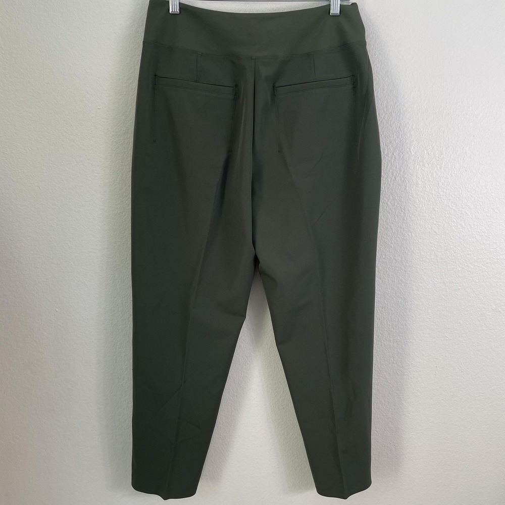 Athleta Pants Womens 10 Green Brooklyn Ankle High Rise Pull On Tapered Stretch - Picture 4 of 8